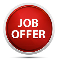 Job Offer Promo Red Round Button