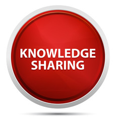 Knowledge Sharing Promo Red Round Button