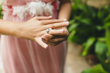 Silver and gold wedding rings