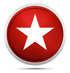 Star icon Promo Red Round Button