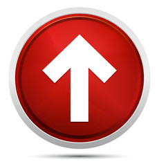Up arrow icon Promo Red Round Button