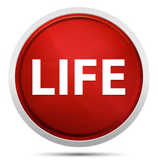 Life Promo Red Round Button