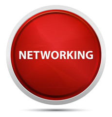 Networking Promo Red Round Button