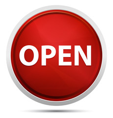 Open Promo Red Round Button