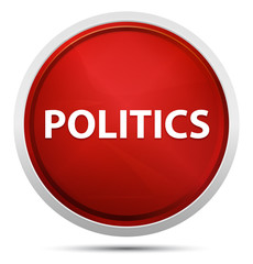 Politics Promo Red Round Button