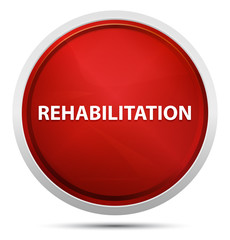 Rehabilitation Promo Red Round Button