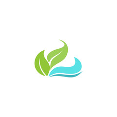 green leaf nature logo
