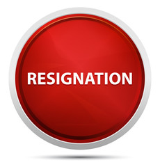 Resignation Promo Red Round Button