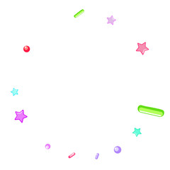 Sprinkles grainy. Cupcake donuts, dessert, bakery