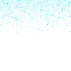 Blue, cyan, turquoise glitter stars confetti