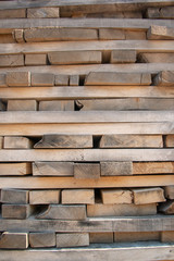 Taking photographs of wood plywood, used for making pellets