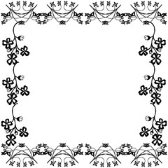 Vector illustration ornate of leaf flower frames for card