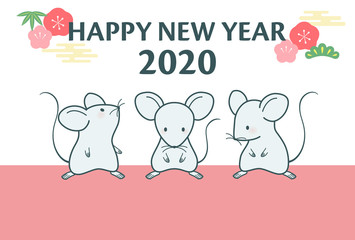 年賀状２０２０年子年