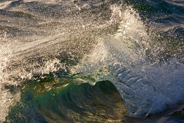 Waves crashing on the rocks