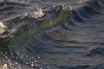 Waves crashing on the rocks