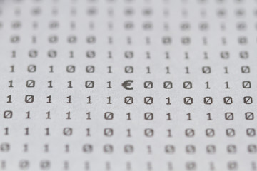 Network digital technology, currency symbol