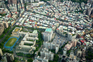 city view in taipei, taiwan