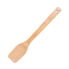 Fork  Bamboo handmade isolated on white background