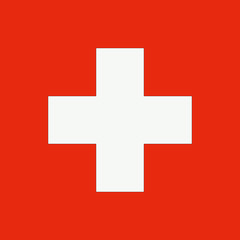 Obraz premium Switzerland national flag vector icon.