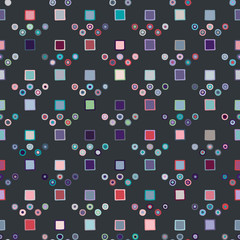 Seamless vector pattern. geometrical background with hand drawn decorative tribal elements. Print with ethnic, folk, traditional motifs. Graphic geometric illustration for wrapping, wallpaper, fabric