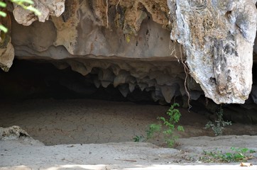 around the cave