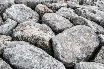 large pile of gray stones