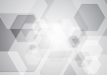 technology abstract hexagonal vector background