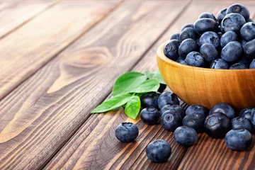 Foto op Plexiglas fresh blueberries in bowl © alter_photo