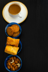 cup of coffee and cookies