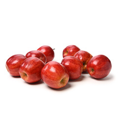 Red apples isolated on white background