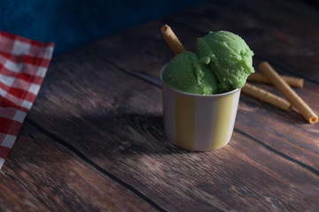 Kiwi ice-cream dark shoot