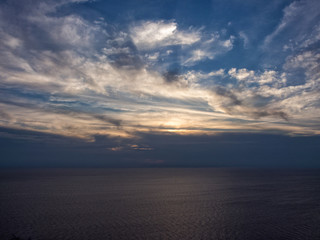 beautiful sky and cloud in the evenig