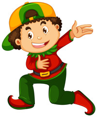 A boy with elf costume