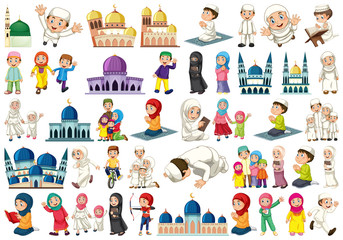 Set of muslim character