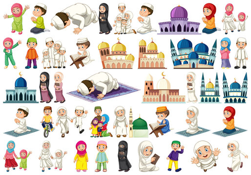 Set of muslim character