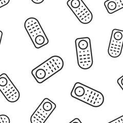 Remote control icon seamless pattern background. Infrared controller vector illustration on white isolated background. Tv keypad business concept.