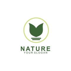 nature logo template design vector