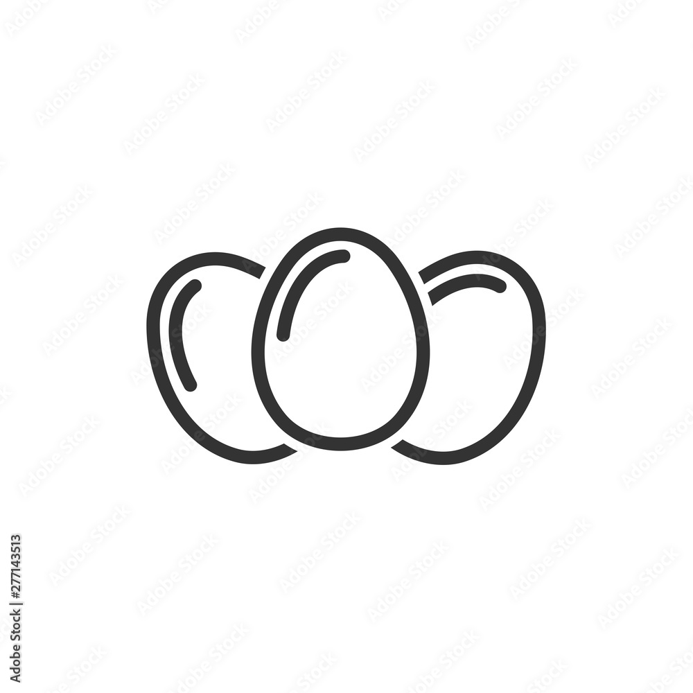 Aufkleber Egg icon template black color editable. Egg breakfast food symbol vector sign isolated on white background. Simple logo vector illustration for graphic and web design.
