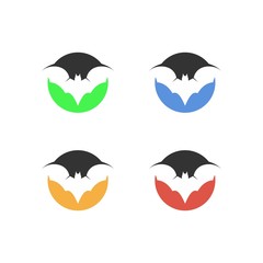 Bat logo template design vector