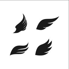 wing logo template design vector