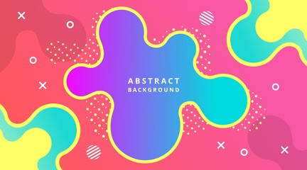 Dynamic Modern Fluid gradient background with geometric shapes composition