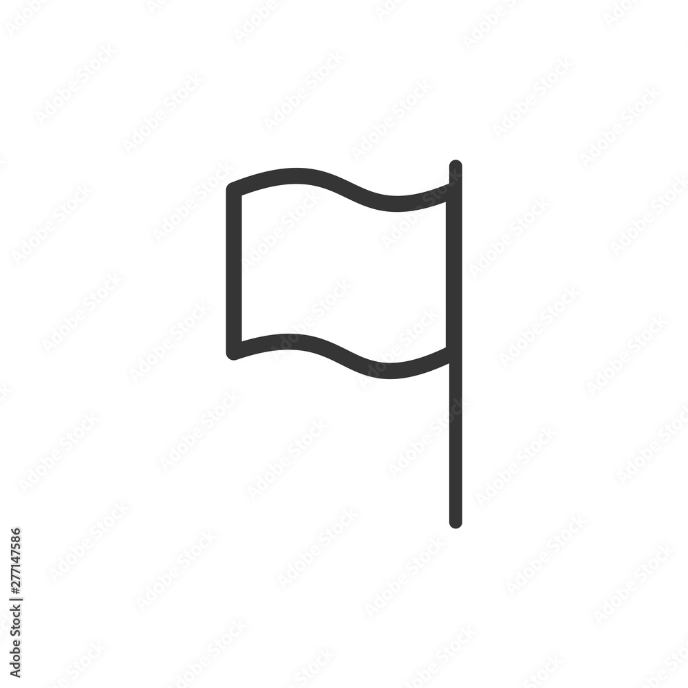 Poster Flag icon template black color editable. Flag symbol vector sign isolated on white background. Simple logo vector illustration for graphic and web design.