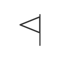 Flag icon template black color editable. Flag symbol vector sign isolated on white background. Simple logo vector illustration for graphic and web design.