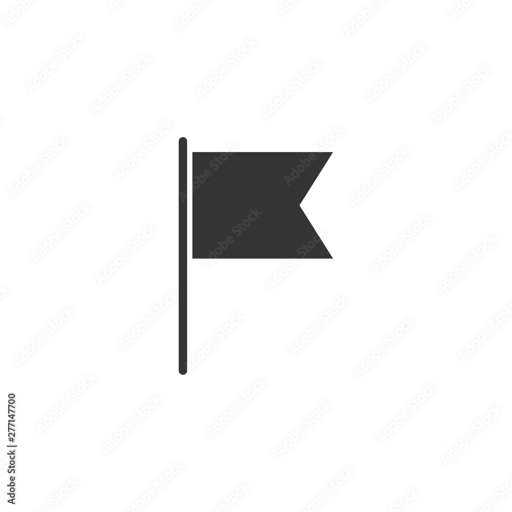 Aufkleber flag icon template black color editable. flag symbol vector sign isolated on white background. simpl