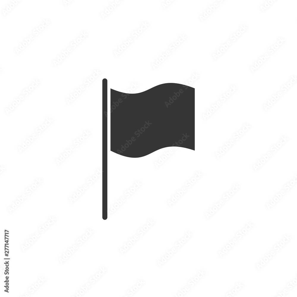 Aufkleber flag icon template black color editable. flag symbol vector sign isolated on white background. simpl
