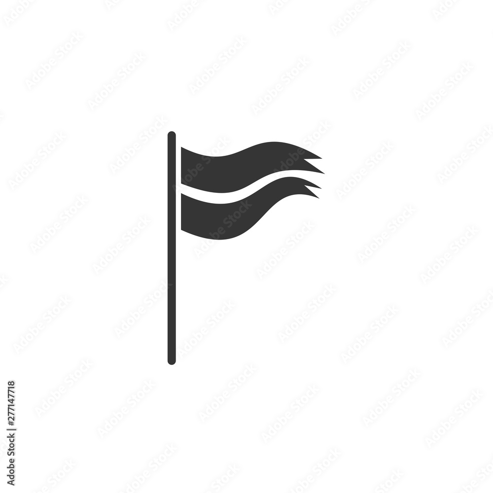 Aufkleber flag icon template black color editable. flag symbol vector sign isolated on white background. simpl