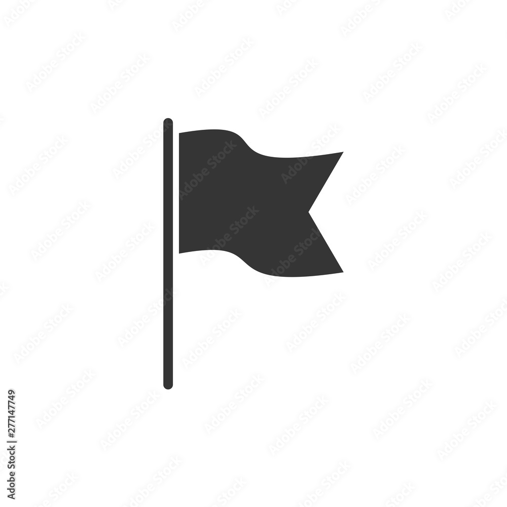 Poster Flag icon template black color editable. Flag symbol vector sign isolated on white background. Simple logo vector illustration for graphic and web design.