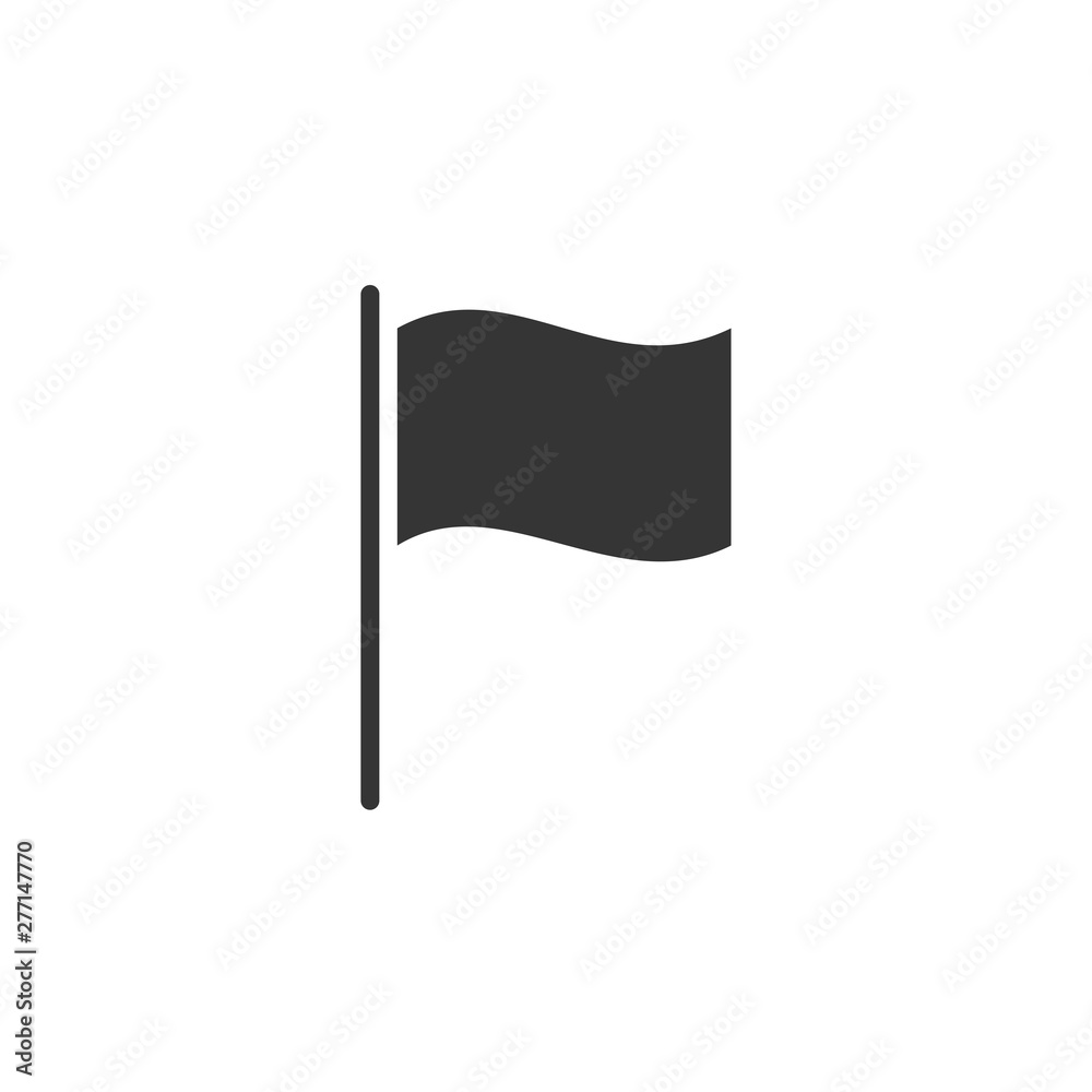 Aufkleber flag icon template black color editable. flag symbol vector sign isolated on white background. simpl