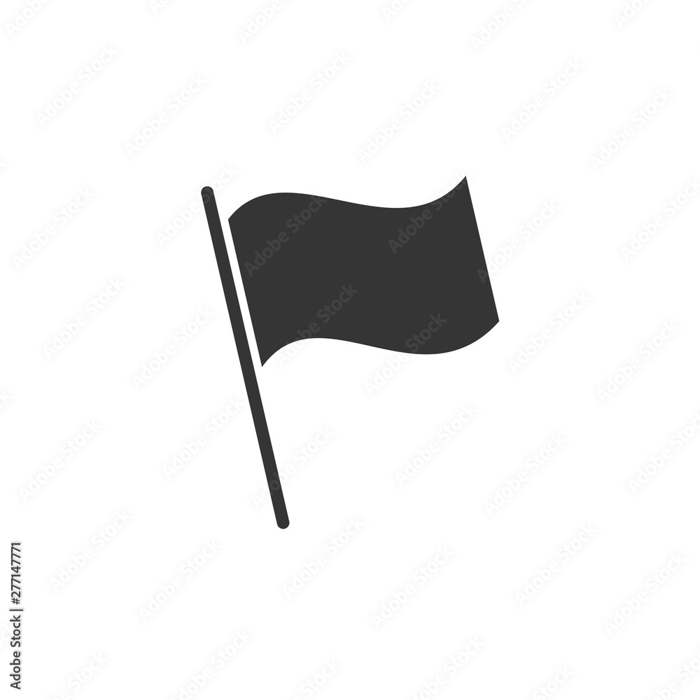 Poster Flag icon template black color editable. Flag symbol vector sign isolated on white background. Simple logo vector illustration for graphic and web design.