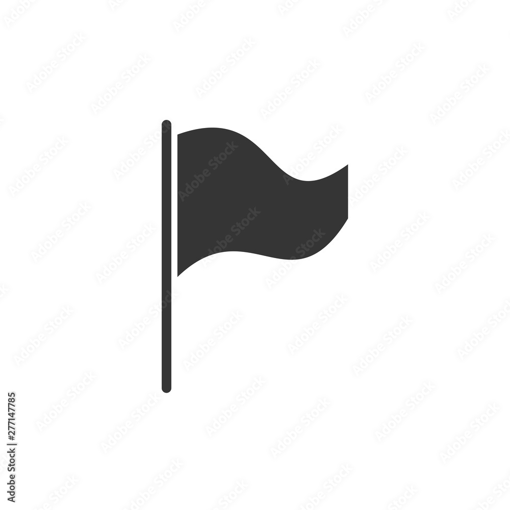 Poster Flag icon template black color editable. Flag symbol vector sign isolated on white background. Simple logo vector illustration for graphic and web design.